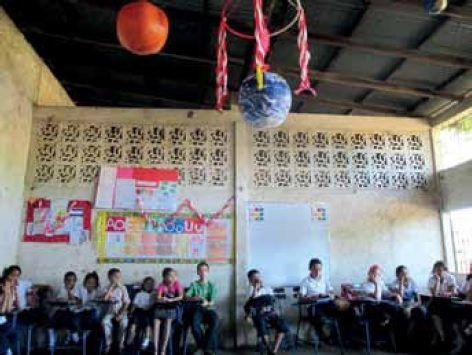 Klassenraum in der Escuela San Jerónimo