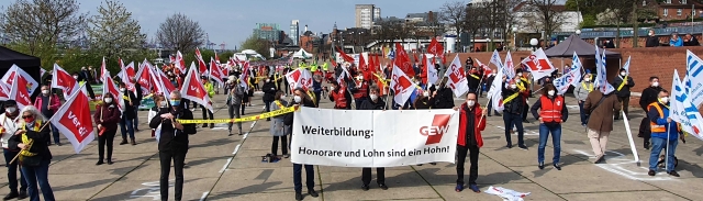 Foto: Kundgebung am 1. Mai 2021, fotografiert von Reinhard Schwandt 