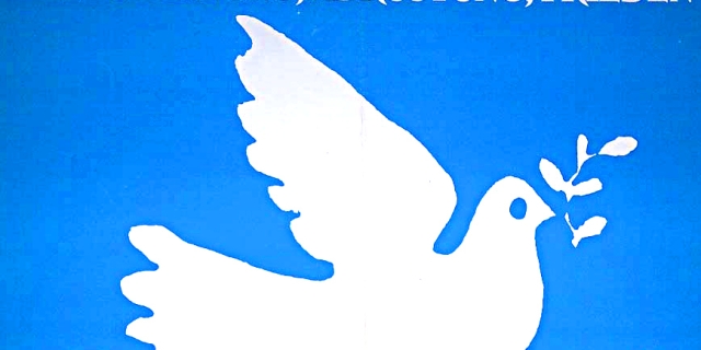 Bild: Motiv eines Plakats zum Antikriegstag 1984 der DGB-Jugend zum "Lauenburger Friedensfest" DGB/FES AdsD 