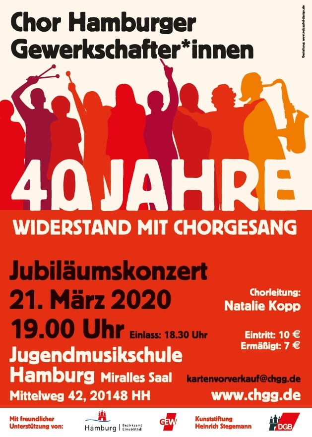 Jubiläumskonzert Chor Hamburger Gewerkschafter*innen