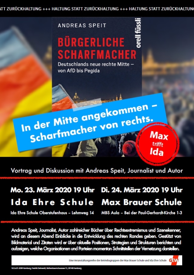 Eine Veranstaltungsreihe der Betriebsgruppen der Max Brauer Schule und Ida Ehre Schule am 23. und 24. März