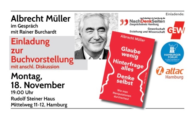 Buchvorstellung & Diskussion mit Albrecht Müller