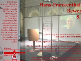 Stiftung Auschwitz-Komitee schreibt Hans-Frankenthal-Preis 2019 aus