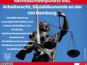 Für den Erhalt des Rechtsschwerpunkts inkl. Arbeitsrecht, Sozialökonomie an der Uni Hamburg