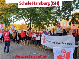 Protestaktion an der Internationalen Schule Hamburg (ISH)