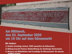 Für Präsenz und ein Solidarsemester an den Hamburger Hochschulen!
