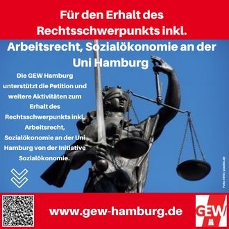 Für den Erhalt des Rechtsschwerpunkts inkl. Arbeitsrecht, Sozialökonomie an der Uni Hamburg