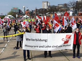 Foto: Kundgebung am 1. Mai 2021, fotografiert von Reinhard Schwandt 