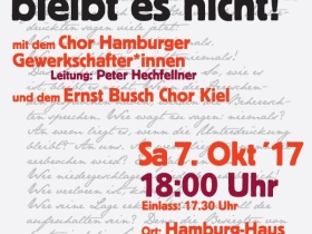 Chorkonzert mit dem Chor Hamburger Gewerkschafter*innen